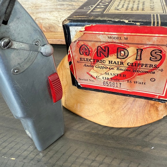Vintage‎ Andis Master Model M Electric Hair Clippers With Original Box - Picture 7 of 8